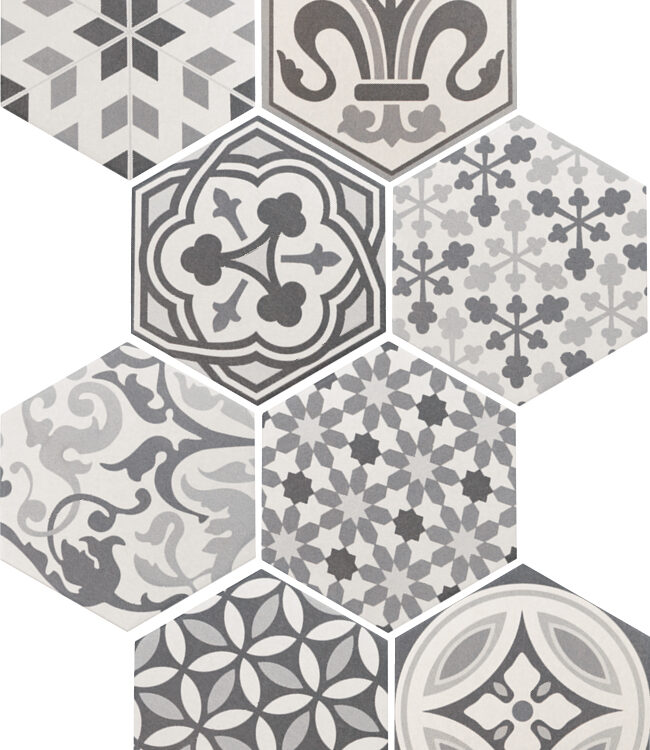 Equipe Hexatile Harmony B&W / 17,5×20 cm