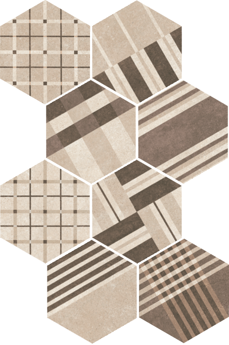 Equipe Hexatile Cement Geo Sand / 17,5×20cm