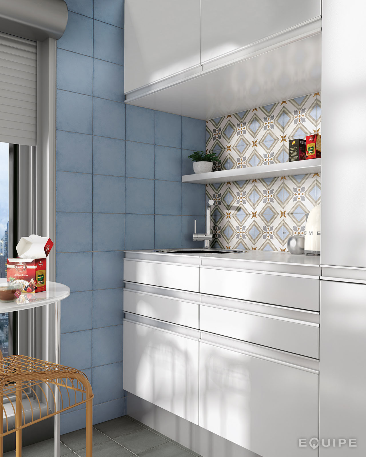 Equipe Art Nouveau Sky Blue / 20×20cm – Bild 2