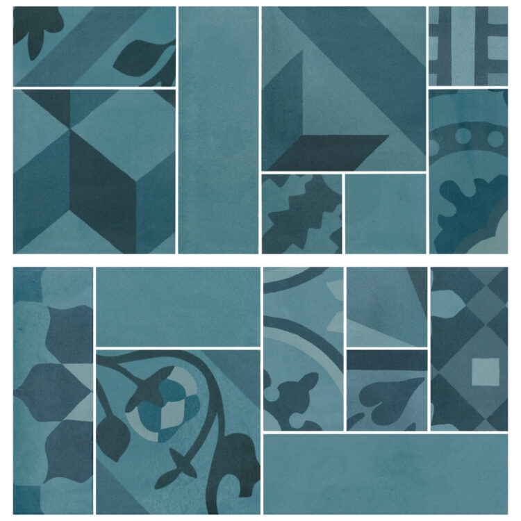 Marazzi Crogiolo D_Segni Blend Azzurro Mosaico 19x38 cm