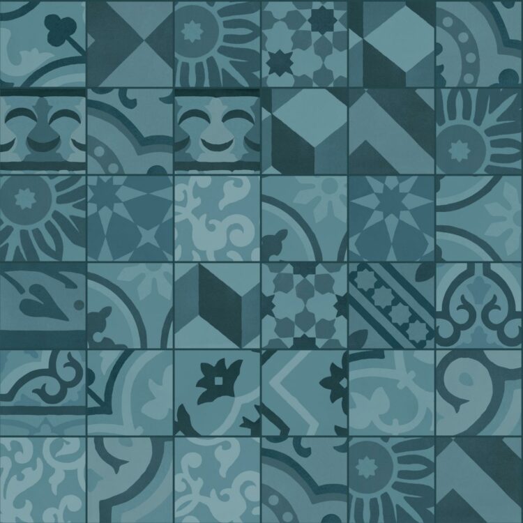 Marazzi Crogiolo D_Segni Blend Decoro Mix Azzurro 10x10 cm