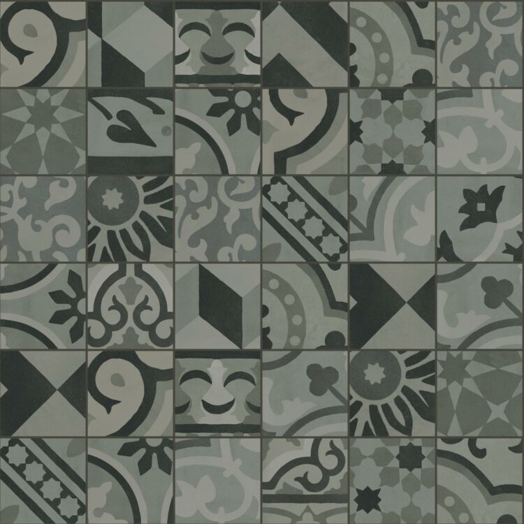 Marazzi Crogiolo D_Segni Blend Decoro Mix Carbone 10x10 cm