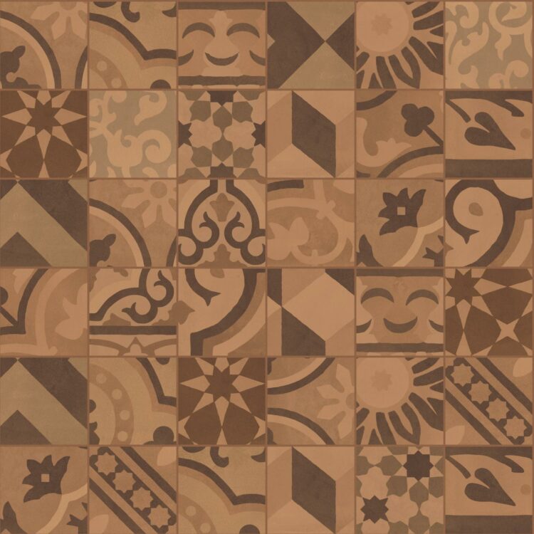 Marazzi Crogiolo D_Segni Blend Decoro Mix Terra 10x10 cm
