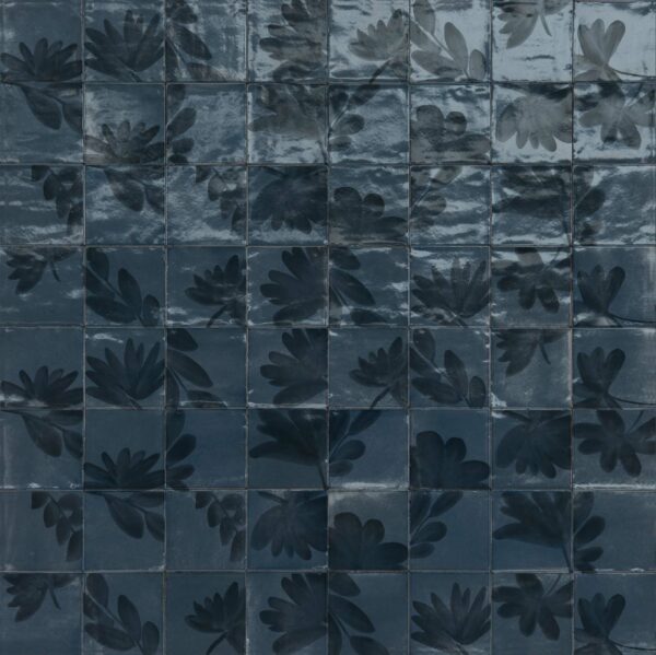 Marazzi Crogiolo Rice Decoro Blossom Blu 15x15