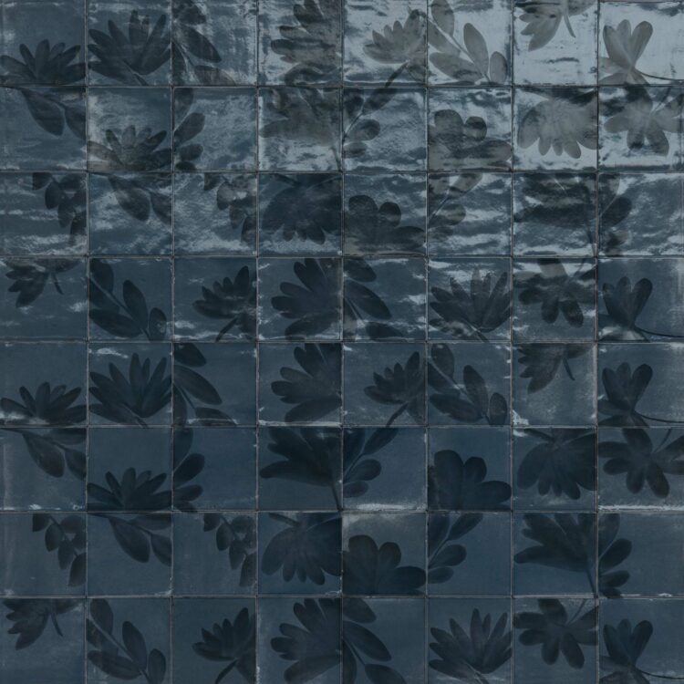 Marazzi Crogiolo Rice Decoro Blossom Blu 15x15