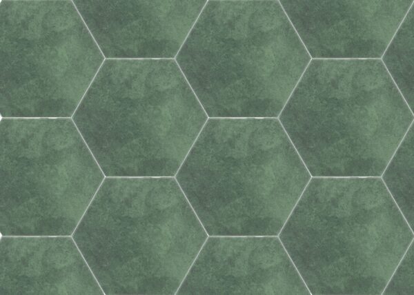 Luna Veris Green Hexagon Matt 23x27cm