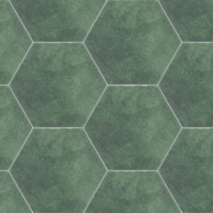 Luna Veris Green Hexagon Matt 23x27cm
