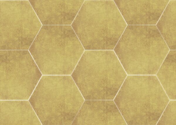 Luna Aestatis Mustard Hexagon Matt 23x27cm