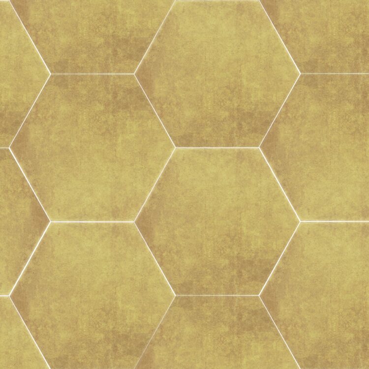 Luna Aestatis Mustard Hexagon Matt 23x27cm