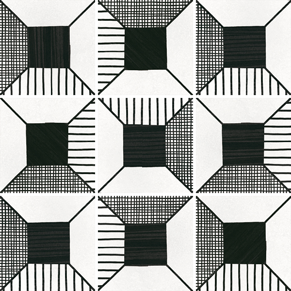 Equipe Caprice Deco Block B&W / 20×20 cm