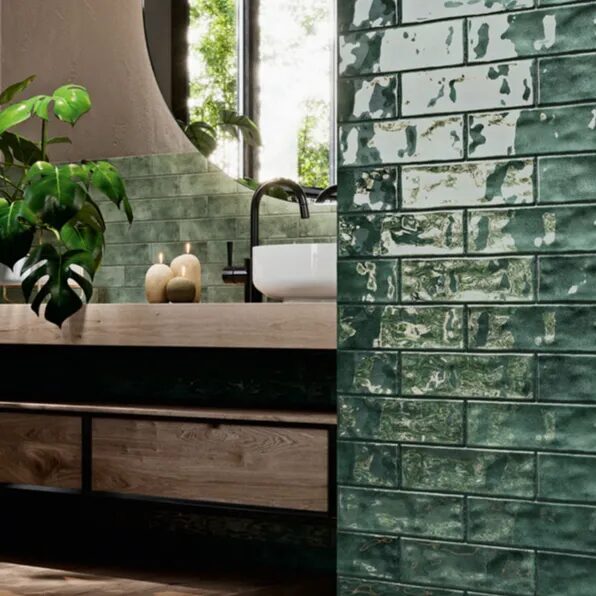 Oxford Craquele Emerald Green 6x20 cm
