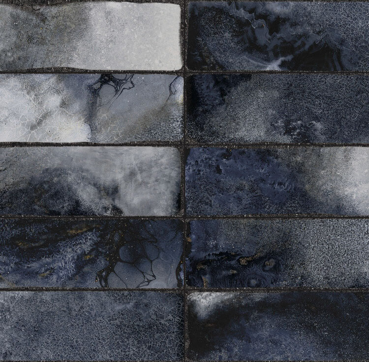 Iris-Ceramica Elementi Rivestimento Lava Cobalto Glossy 7,5x30 cm