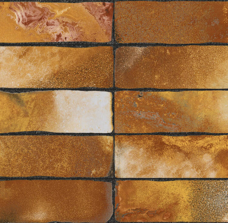 Iris-Ceramica Elementi Rivestimento Lava Giallo Glossy 7,5x30 cm