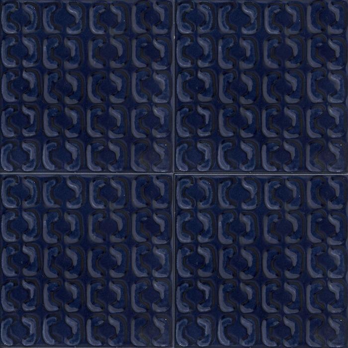 Marazzi Crogiolo Memoria Blu Struttura Stamp 15x15 cm