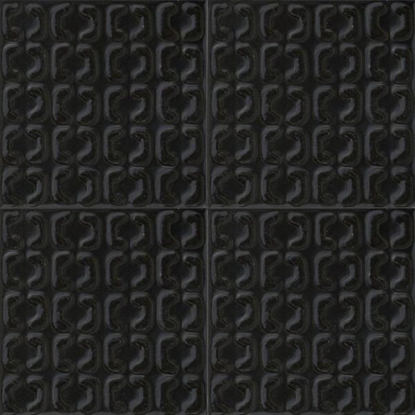 Marazzi Crogiolo Memoria Nero Struttura Stamp 15x15 cm
