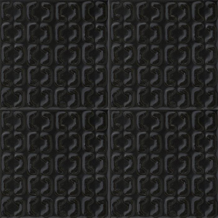 Marazzi Crogiolo Memoria Nero Struttura Stamp 15x15 cm
