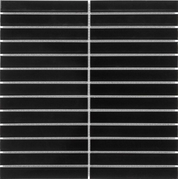 Stripes Katbrick Black Matt 30x30 cm Chip 14,5x2 cm