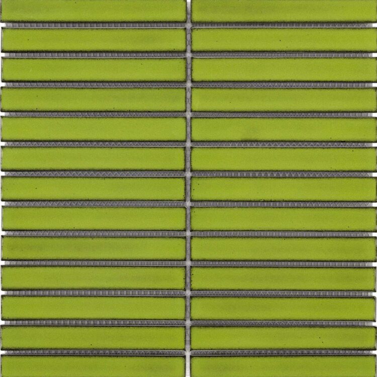 Stripes Katbrick Reed Green Glossy 30x30 cm Chip 14,5x2 cm