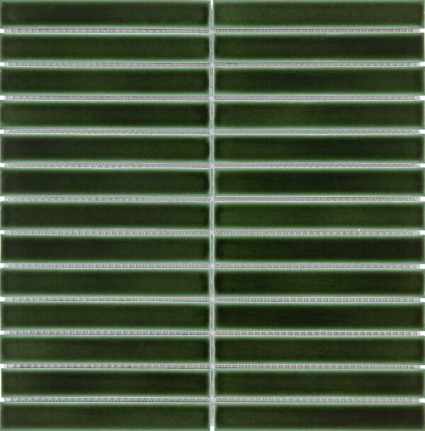 Stripes Katbrick Racing Green Glossy 30x30 cm Chip 14,5x2 cm