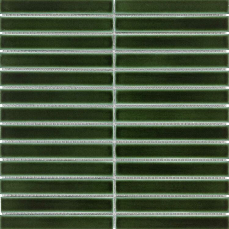 Stripes Katbrick Racing Green Glossy 30x30 cm Chip 14,5x2 cm